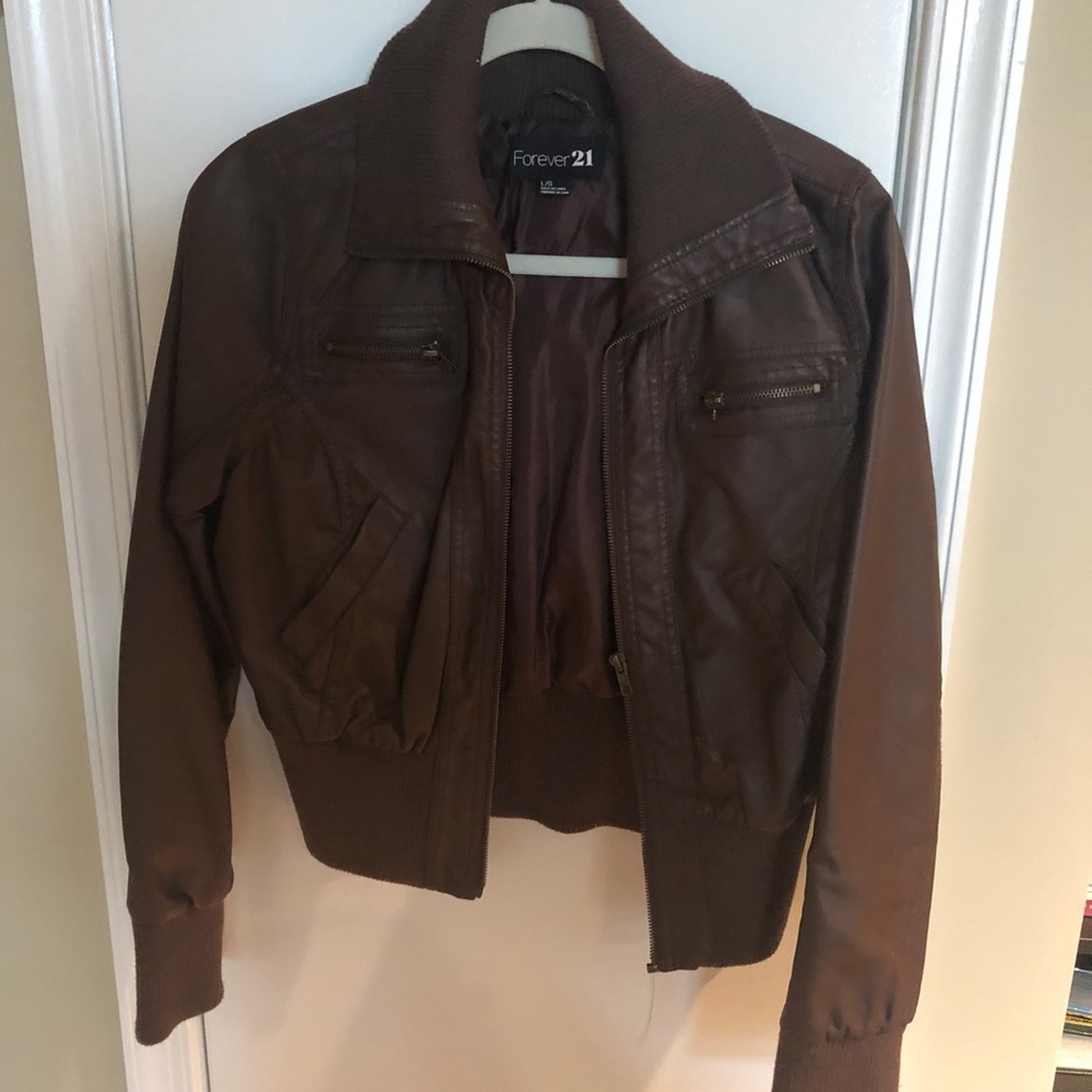Forever 21 Brown leather jacket